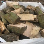 Bag of Seasoned Hardwood Closeup